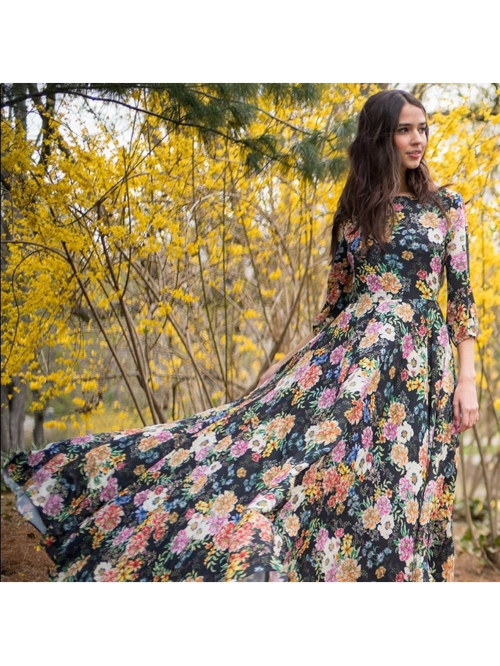 Anthropologie Yumi Kim Garden Grown Woodstock Maxi Dress Size XS